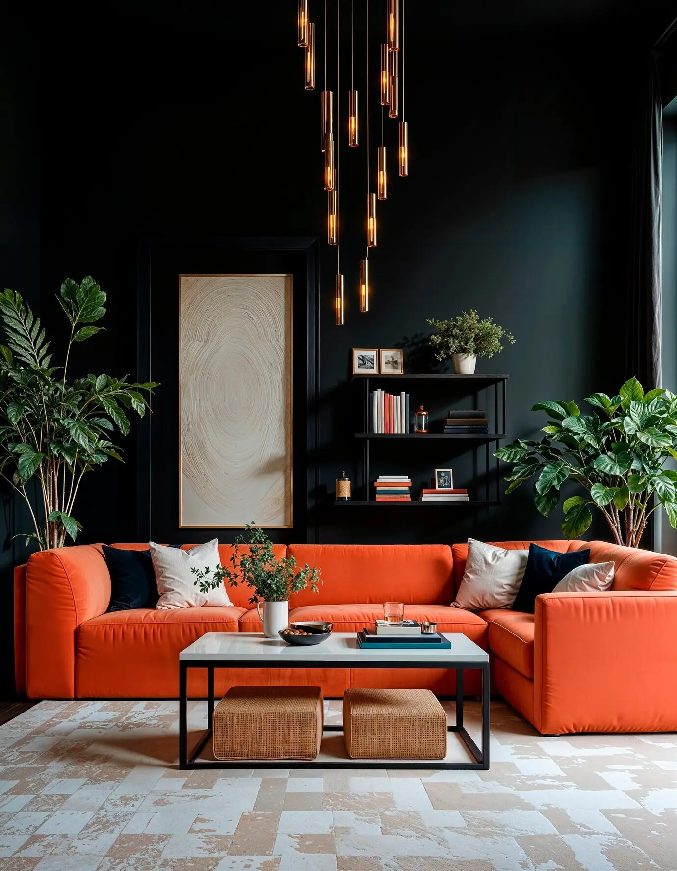 Minimalistisches Innendesign in farbenfrohen Pastelltönen